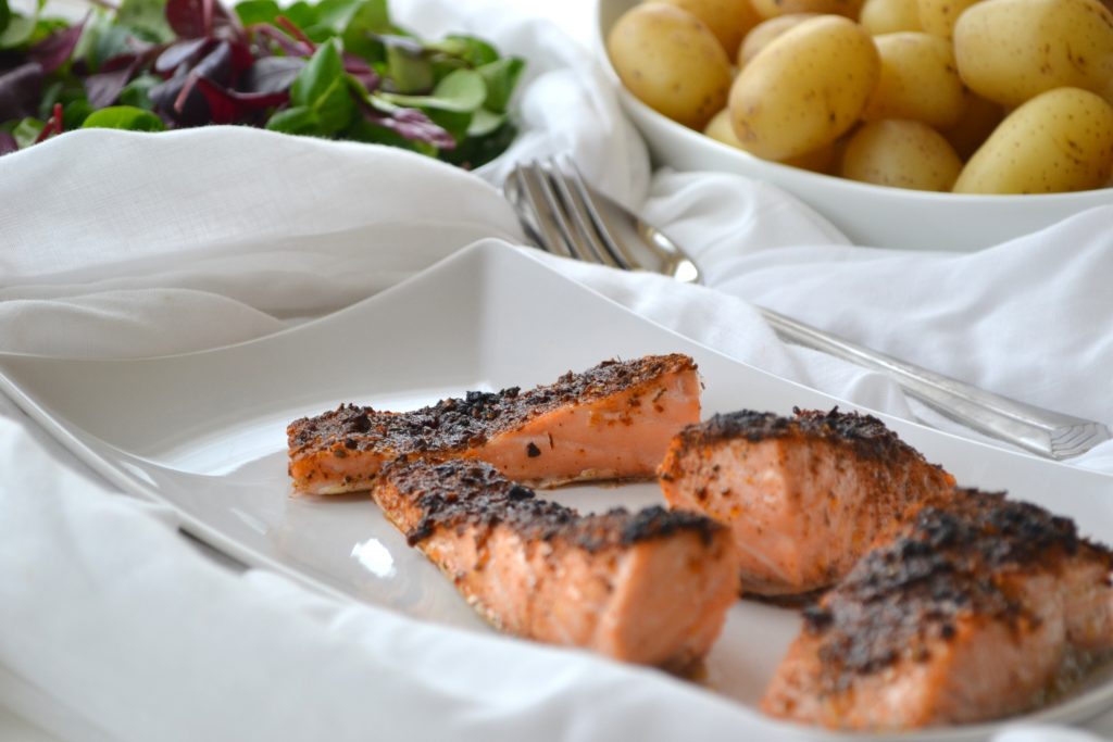 cajun salmon; fish