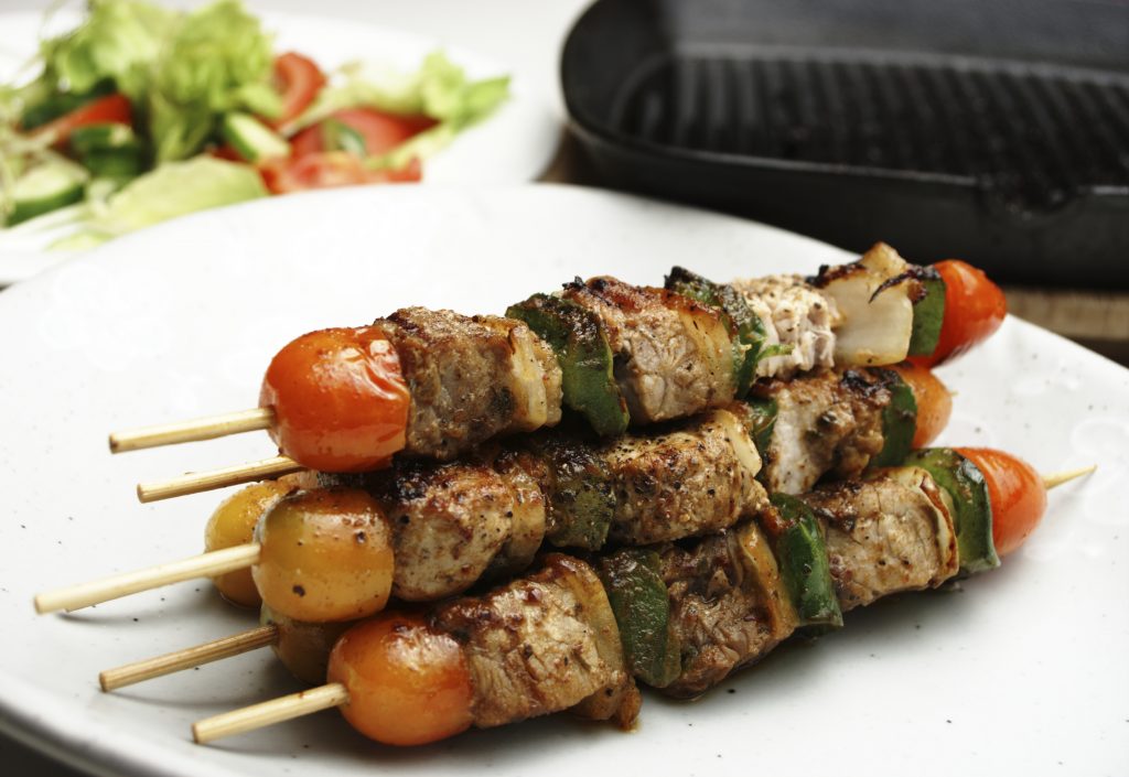 greek pork kebabs