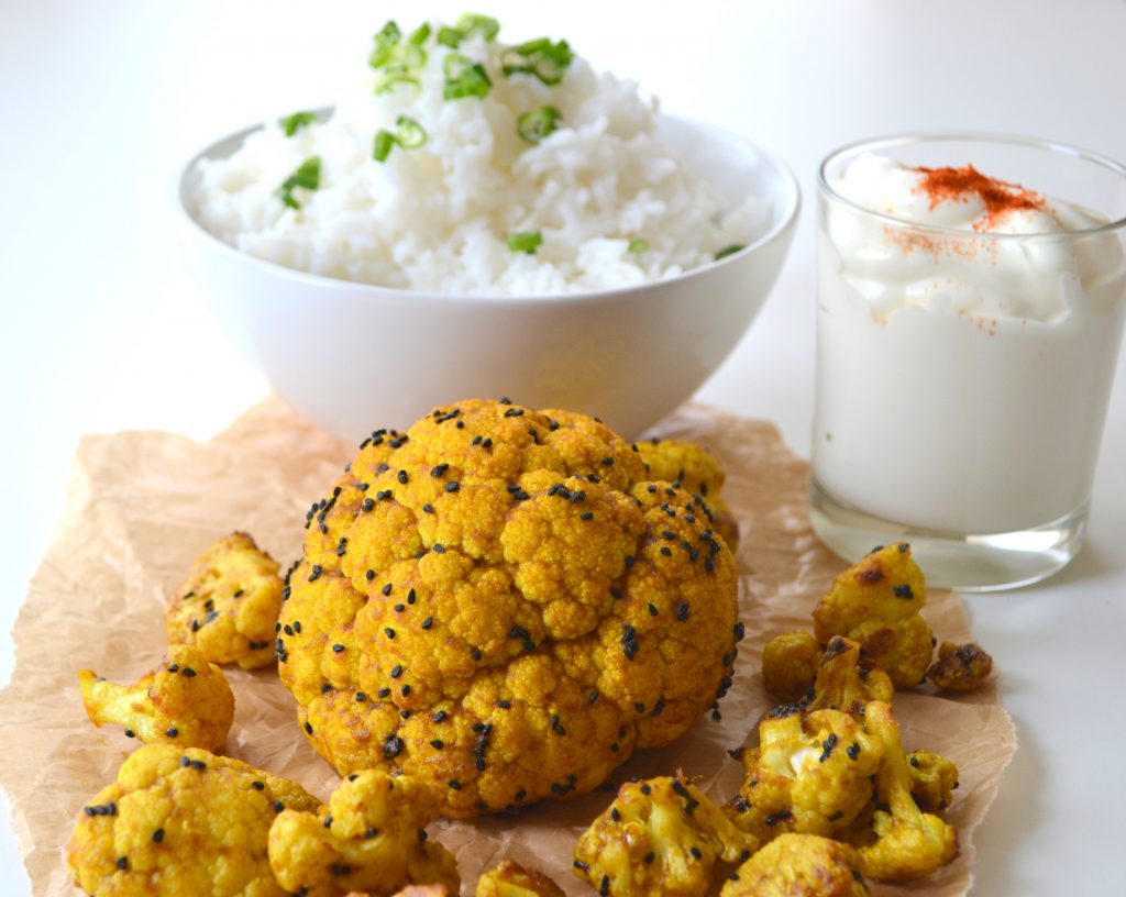 Indian spiced cauliflower; vegetable