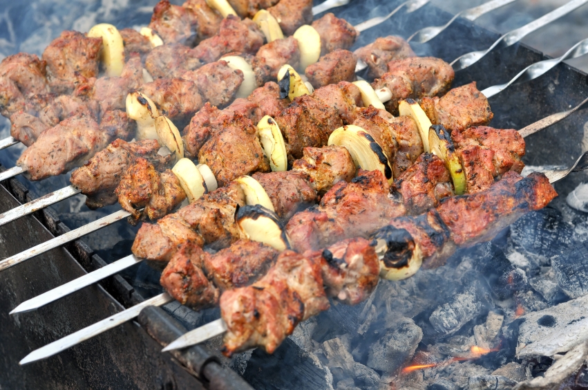 BBQ lamb kebabs