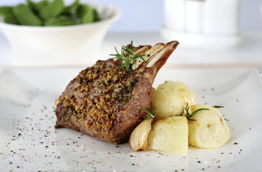 crusted rack of lamb; lamb recipes; mains