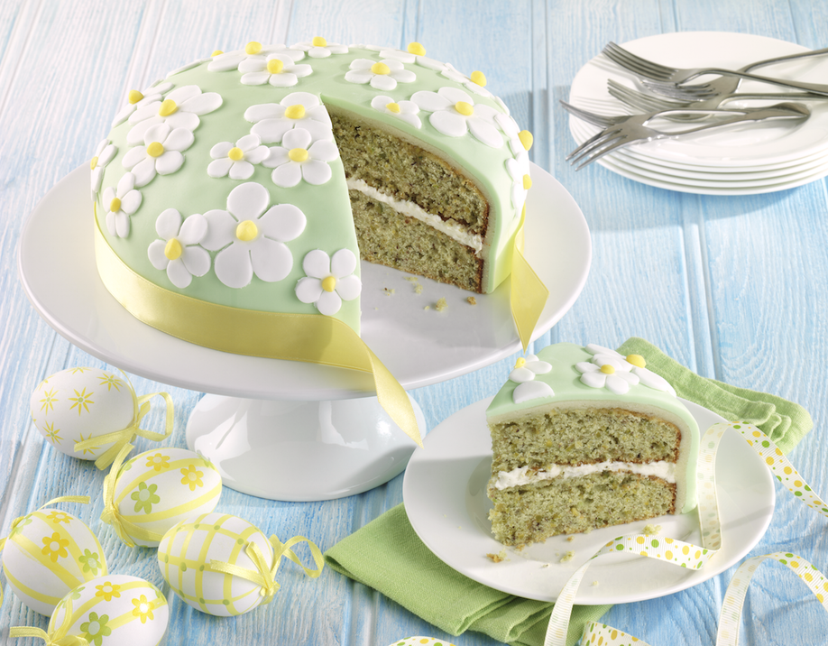 Dr Oetker Easter White Chocolate and Pistachio Cake I Love Cooking Ireland