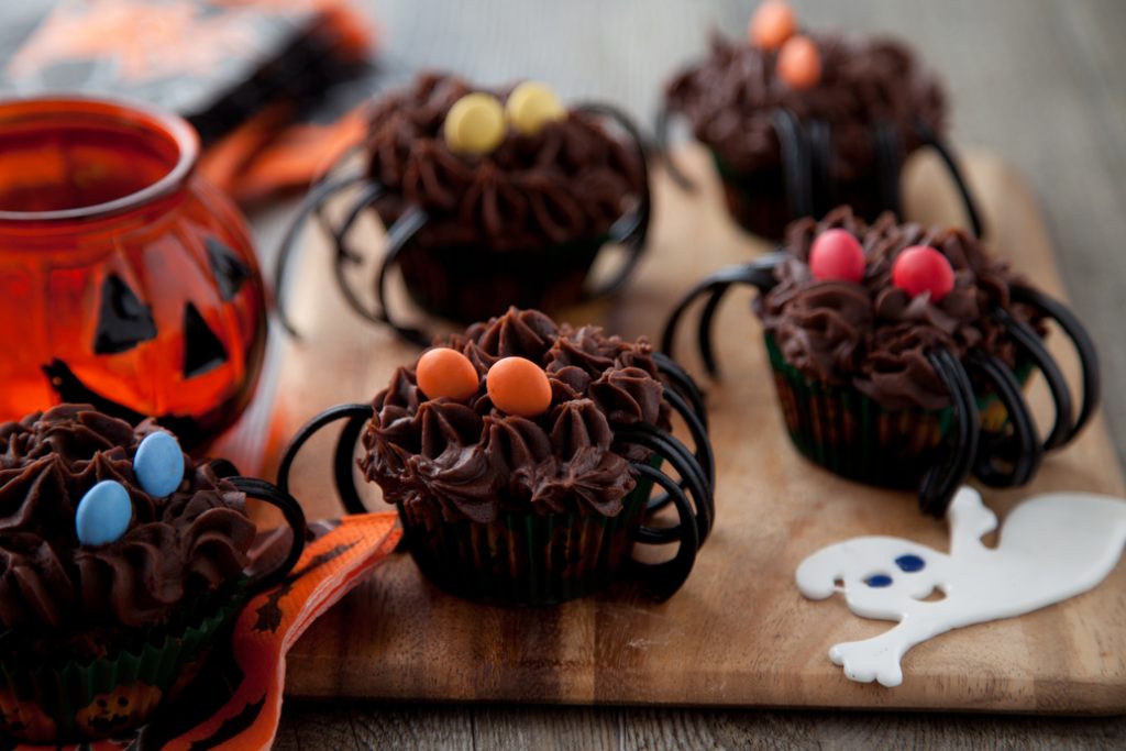 Creepy Spider Cupcakes