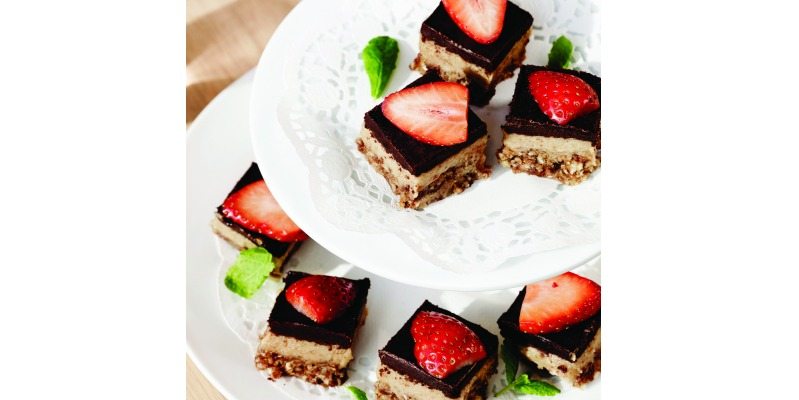 raw chocolate slice