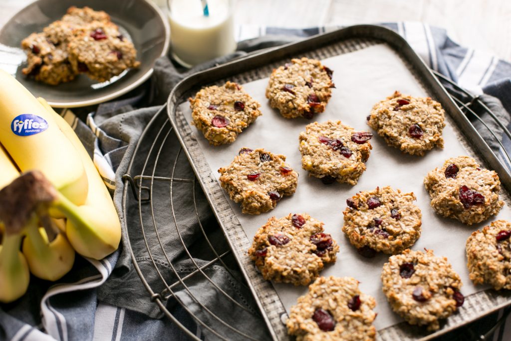 Fyffes Banana Cranberry Oat Cookies