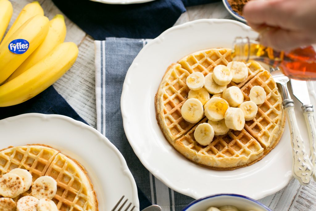 Fyffes Banana Waffles, banana recipes, i love cooking, www.ilovecooking.ie