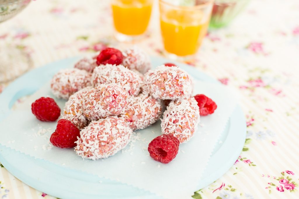 Coconut Raspberry Bites, Sharon Hearne Smith, Healthier Treats For kids, I love cooking