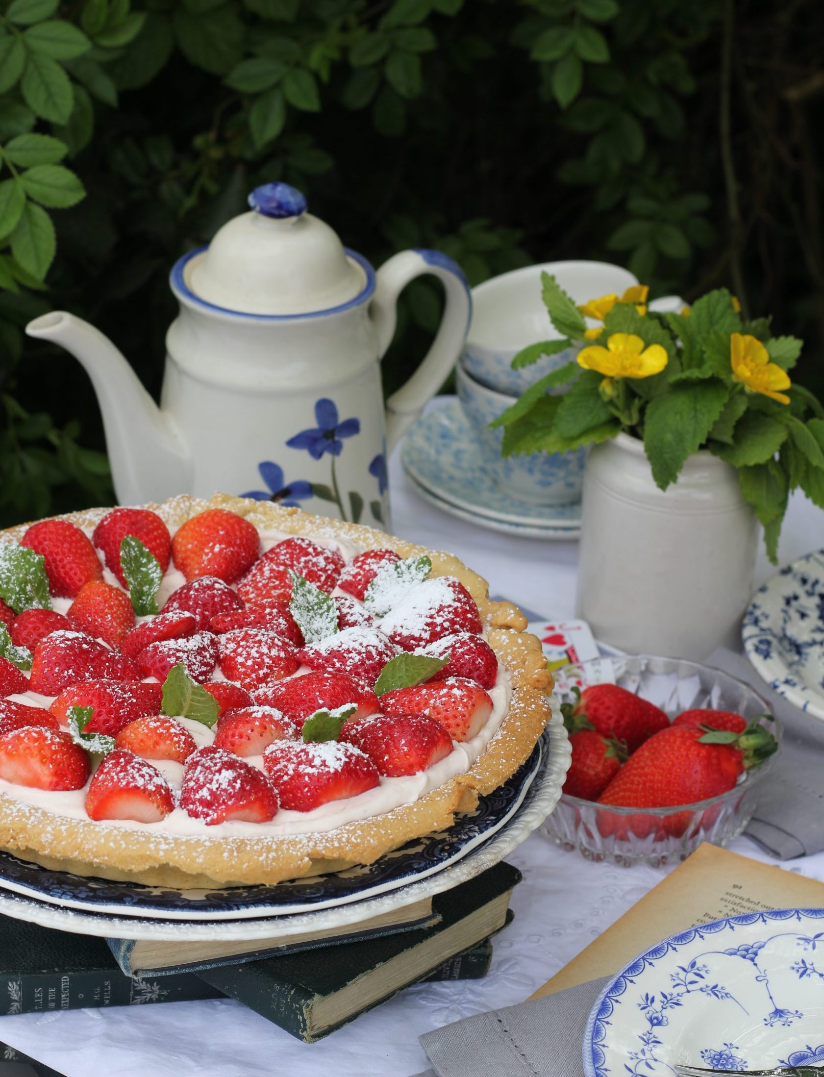 strawberries & cream tart