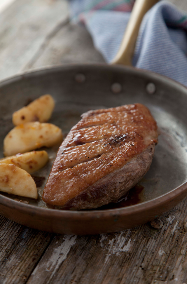 Honey Roasted Duck Breasts with Spiced Puy Lentils and Caramelised Apples Andrew Rudd