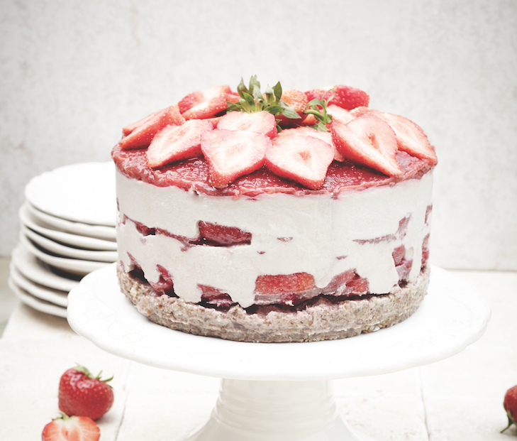 Raw Strawberry Cheesecake recipe bernadette Bohan I Love Cooking Ireland