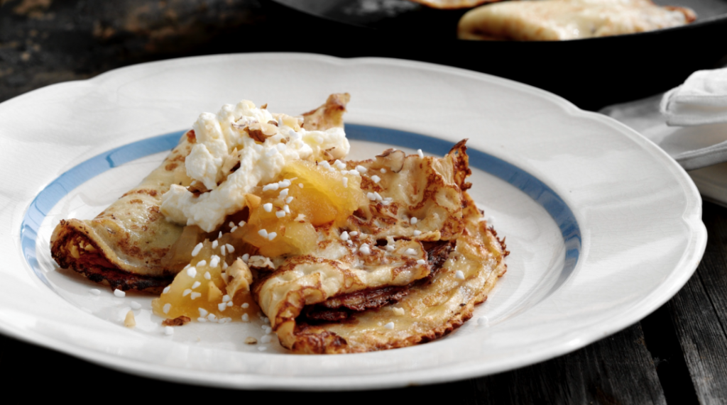 Siúcra’s Apple Compote and Lemon Cream Pancake