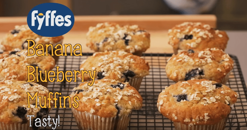 Easy recipe for Fyffes Banana Blueberry Muffins
