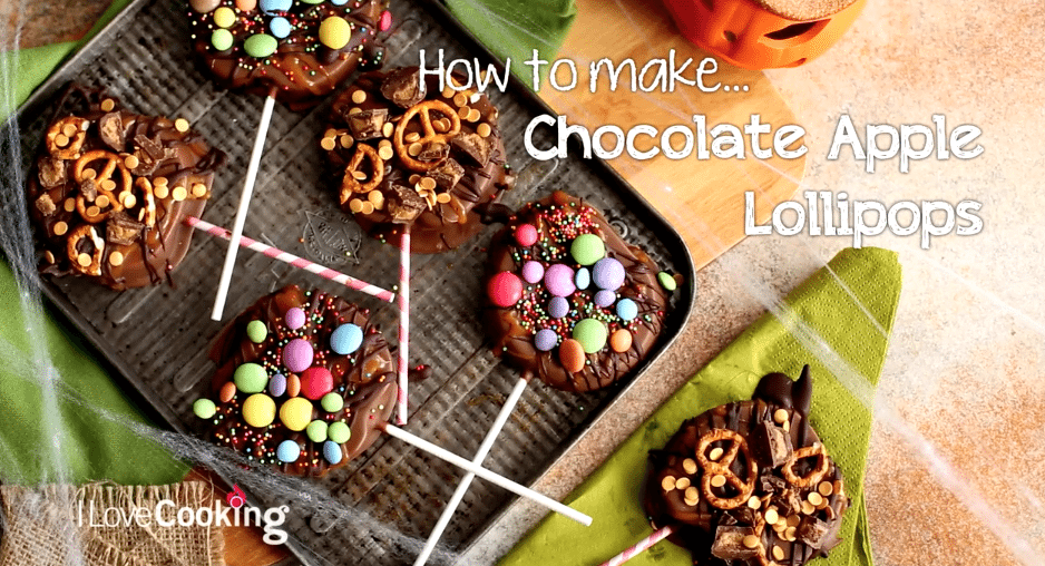 Chocolate Apple Lollipops