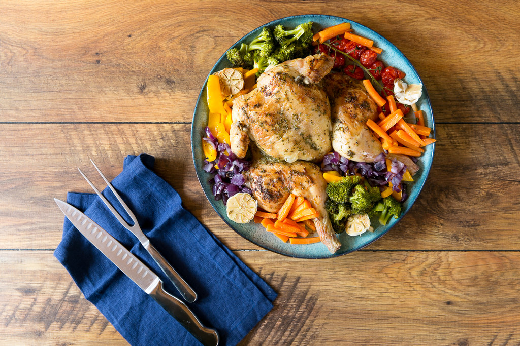 manor_farm_spatchcock_chicken_and_veg, i love cooking, I Love cooking ireland, chicken recipes