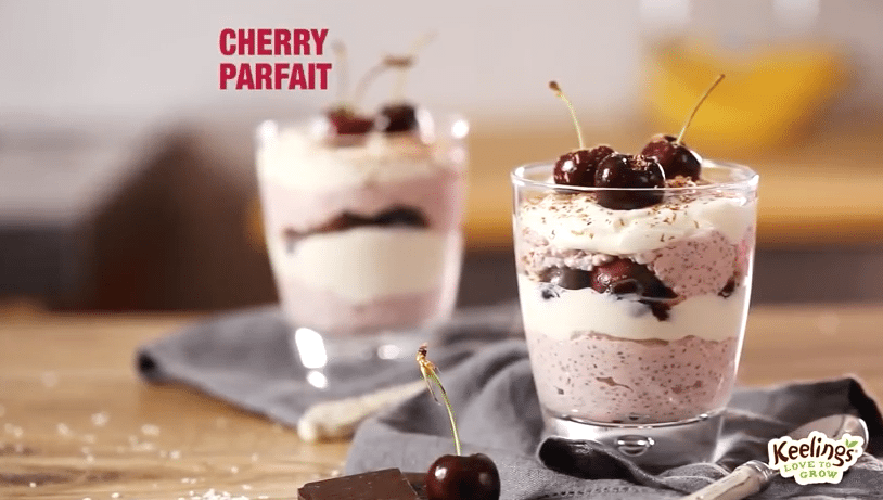 Keeling Healthy Cherry Parfait recipe, I love cooking, www.ilovecooking.ie, cherry recipes ireland