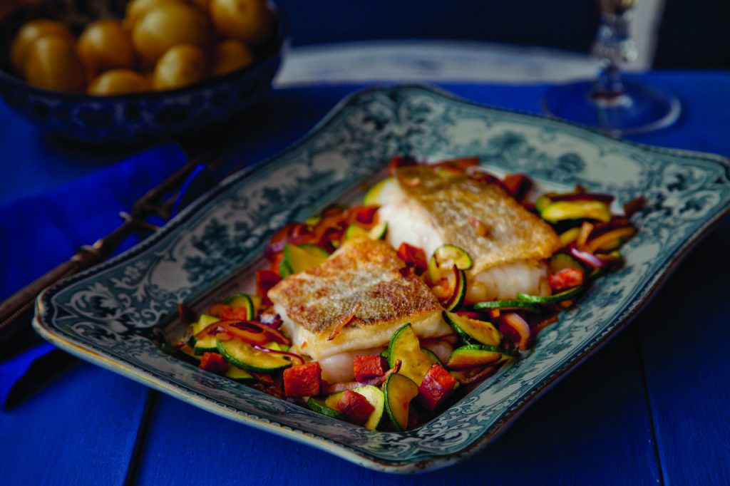 Supervalu crispy_cod_courgette_red_onion_&_chorizo, fish recipe, i love cooking, i love cooking ireland