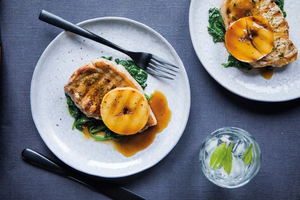 Pork Chops with Toffee Apple, Brian McDermott, Donegal Table, Pork recipes, I Love Cooking Ireland