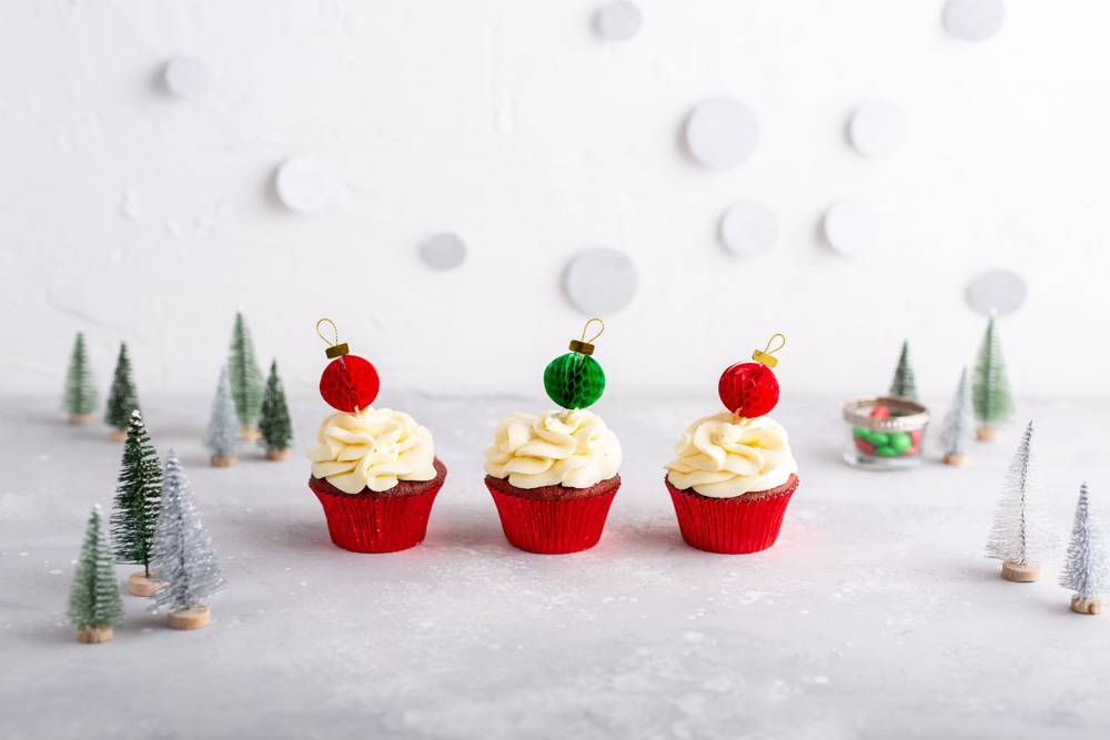 Red Velvet Cupcakes with White Chocolate Cream Cheese Frosting