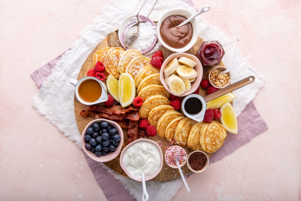 Pancake Board, Valentine's Day, Pancake Tuesday, American style pancakes