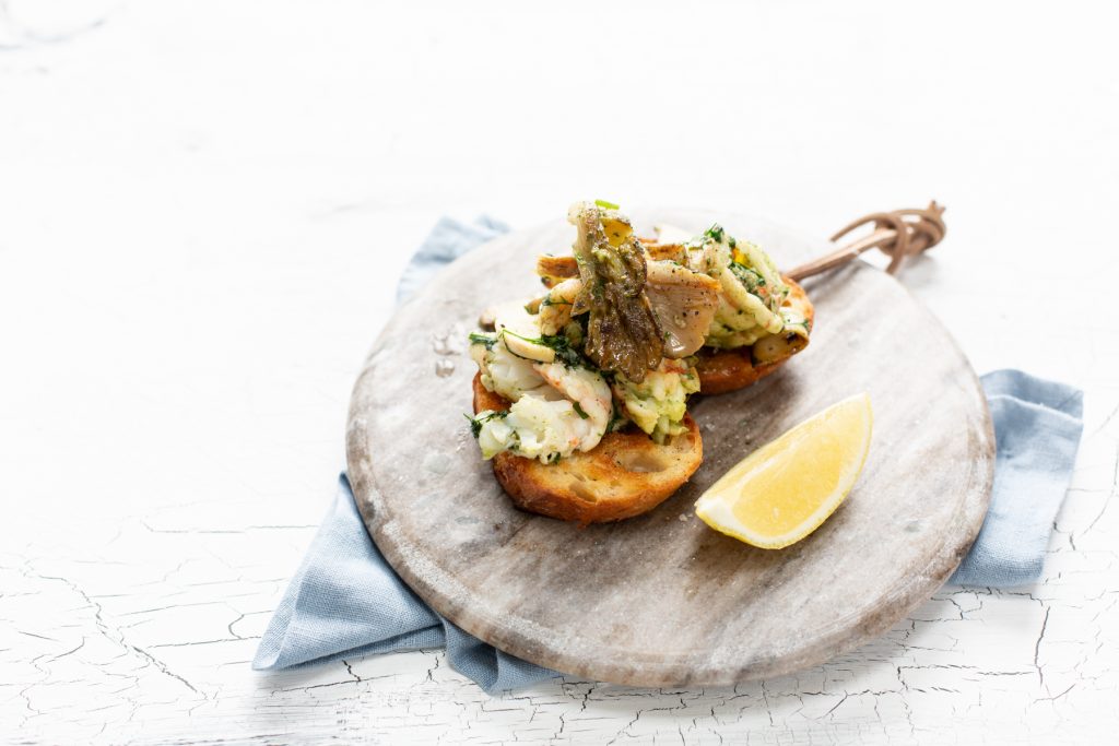 langoustines on toast, prawns, how to cook prawns, niall sabongi, sustainable seafood ireland