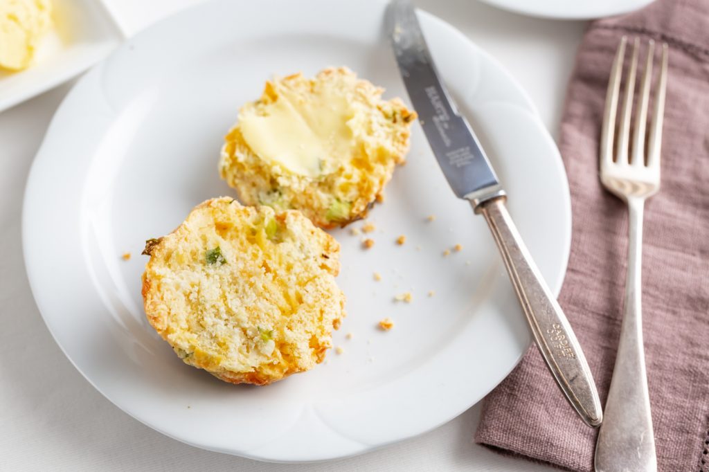 Cheddar and Scallion Scone with Homemade Butter, Shane Smith, Afternoon Tea, i Love Cooking Ireland