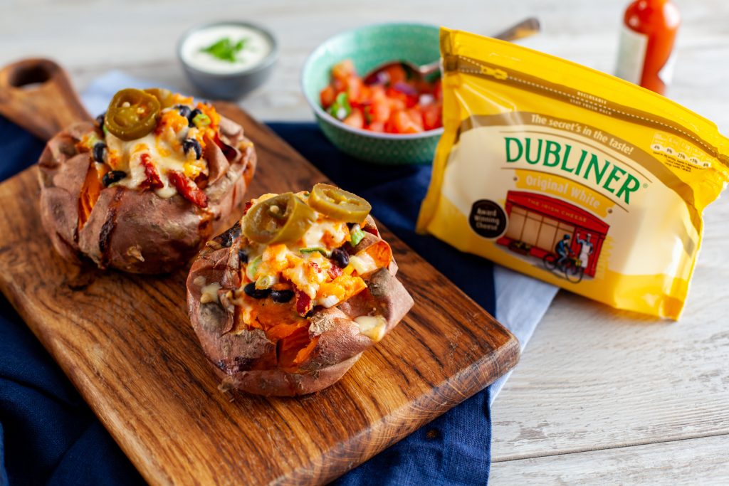 Dubliner Cheese Loaded Baked Sweet Potato
