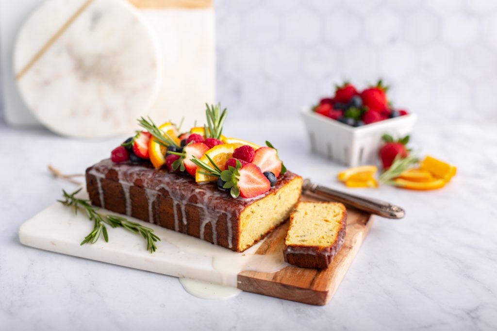 Orange & Rosemary Gluten Free Courgette Cake, gluten free cake recipe, courgette cake, i love cooking gluten free cakes
