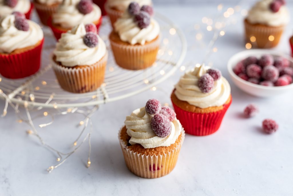 Cranberry Vanilla Cupcakes, I Love Cooking Christmas recipes, Christmas