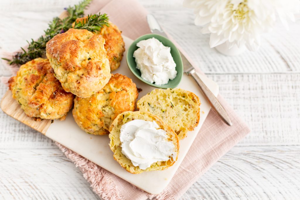 Shane Smith Courgette goat cheese scones, I Love Cooking, Afternoon Tea Series, Kenwood