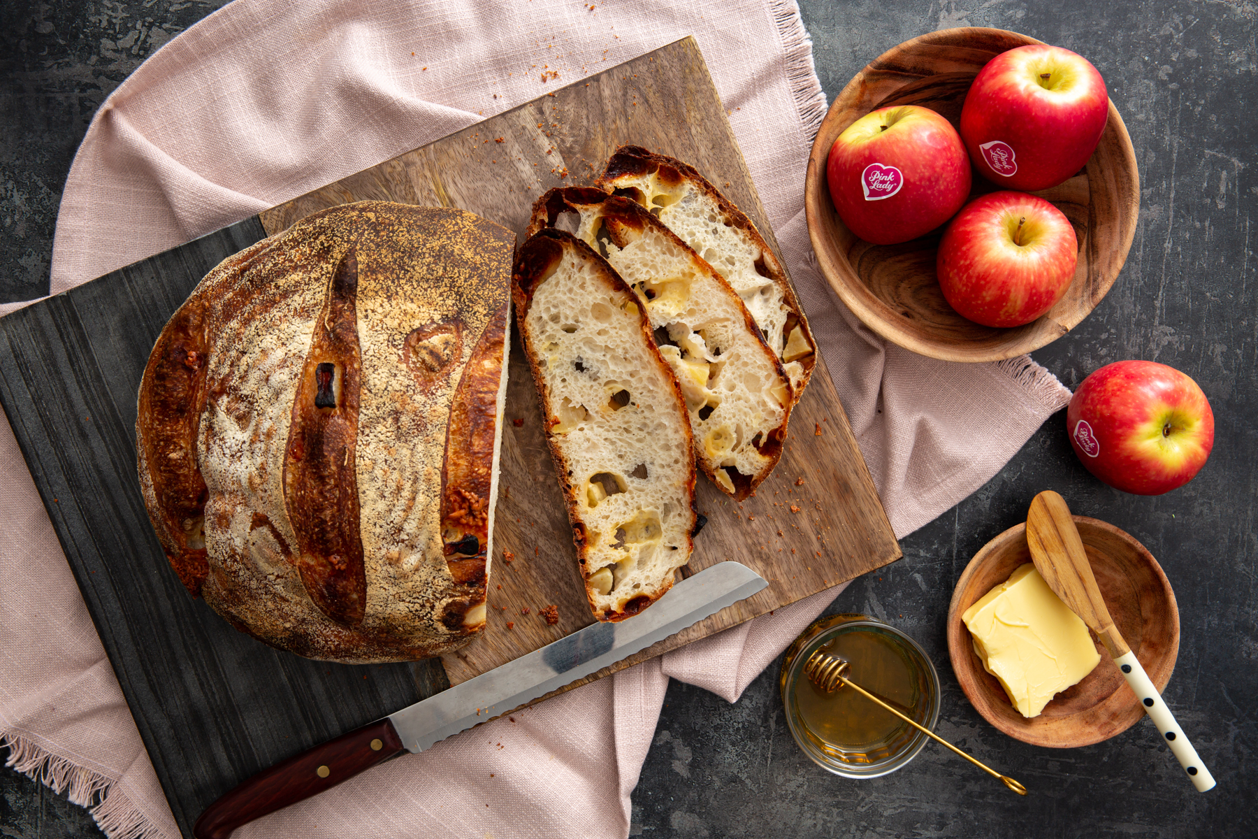 Pink Lady Apple Cheddar Sourdough