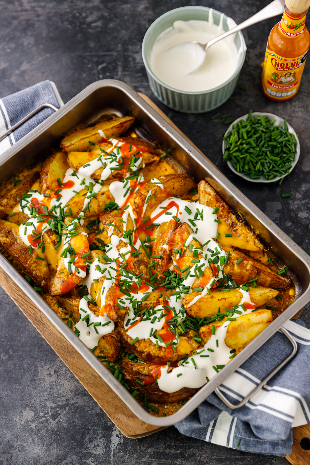 Cheese Chive Potato Wedges