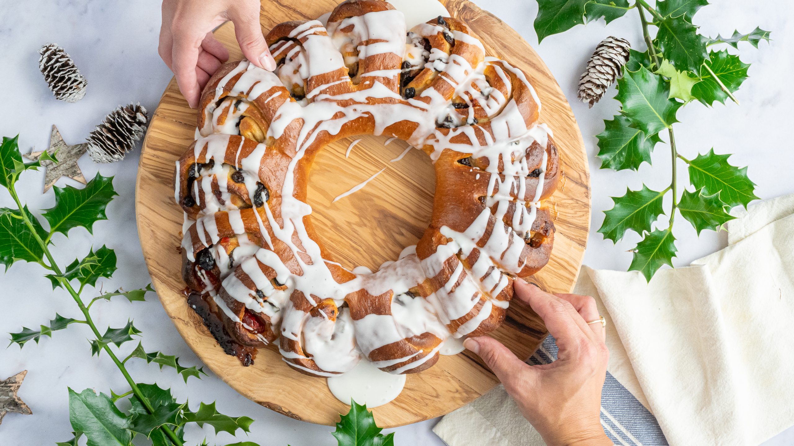 Chelsea Bun Christmas Wreath