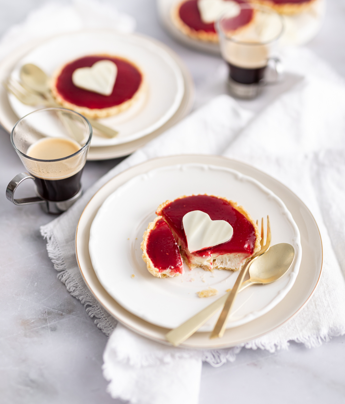 Raspberry White Chocolate Tartlets