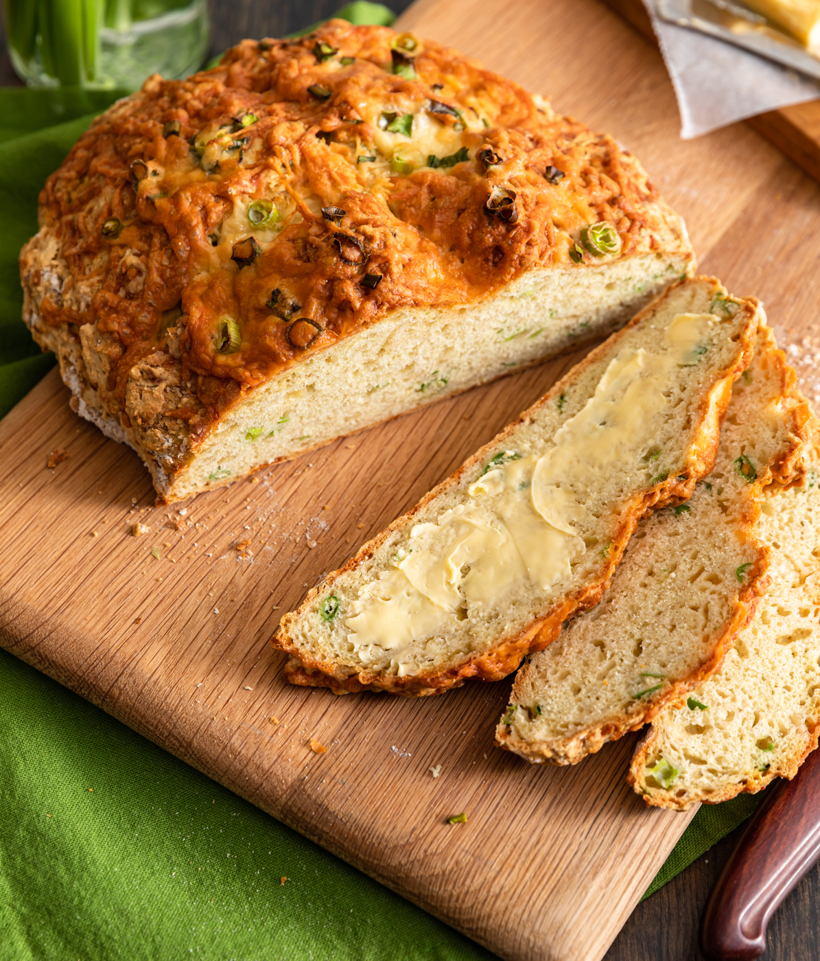 Cheddar Scallion Soda Bread