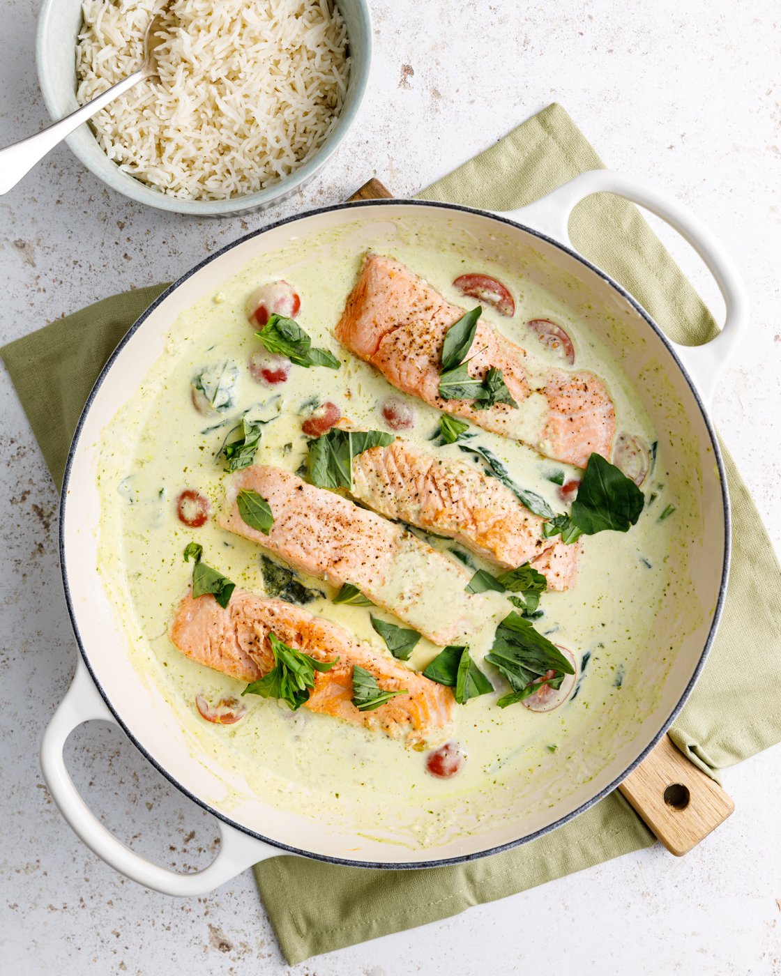 One Pan Pesto Salmon