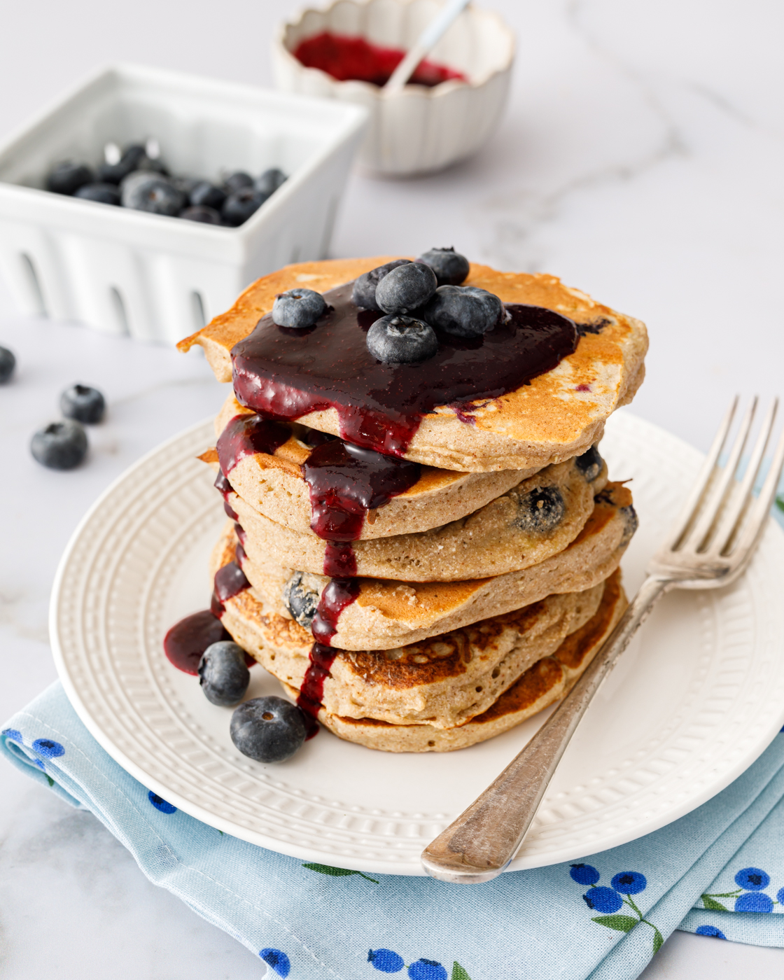 Blueberry Buckwheat Pancakes