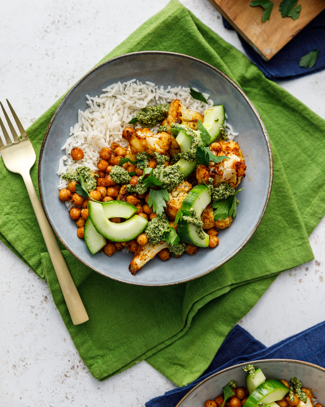 Cauliflower & Chickpea Shawarma Bowl