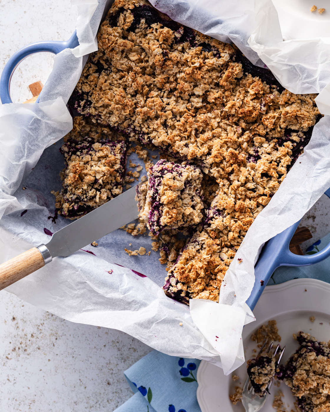 Blueberry & Lemon Oat Crumble Bars