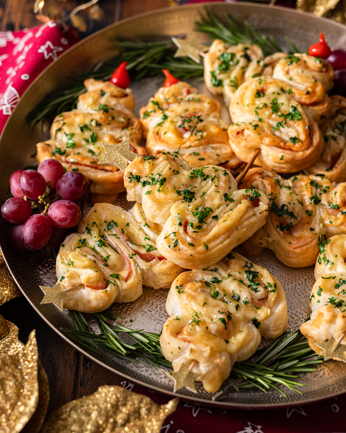Ham Cheese Puff Pastry Trees