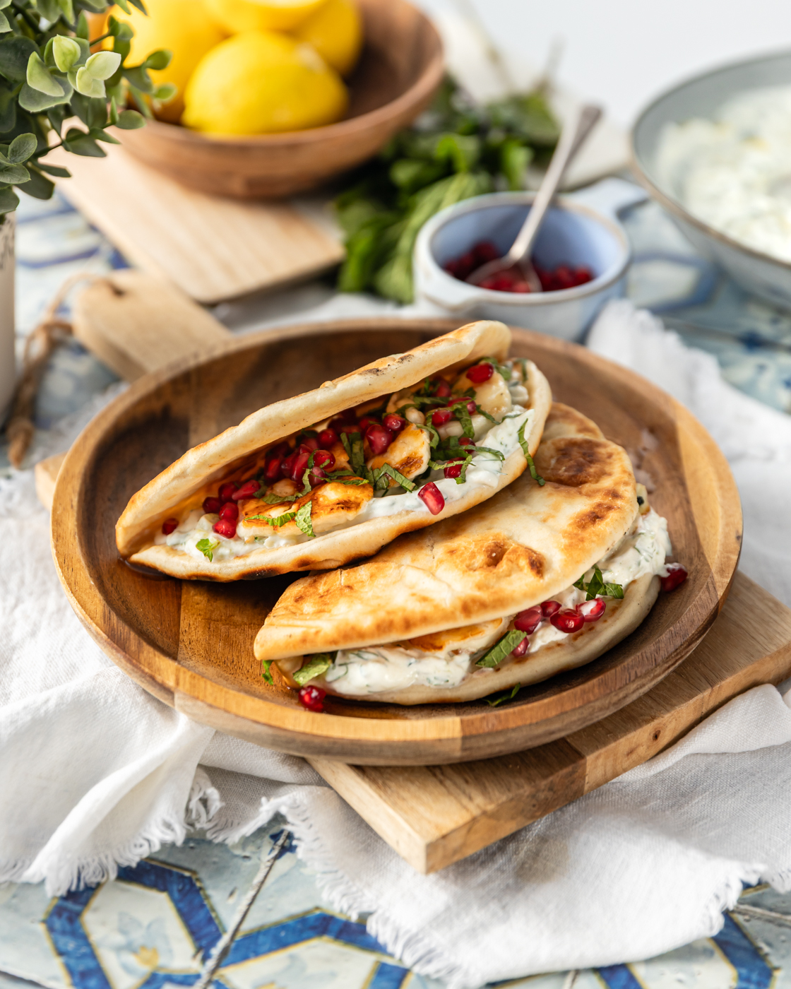 Hot Honey Halloumi Flatbreads